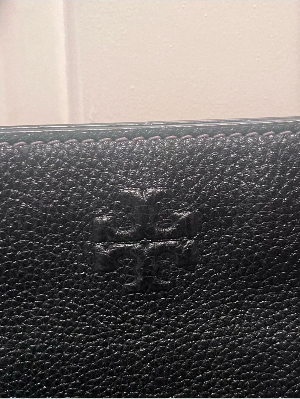 Tory Burch Black Pebbled Leather Crossbody with Tassel